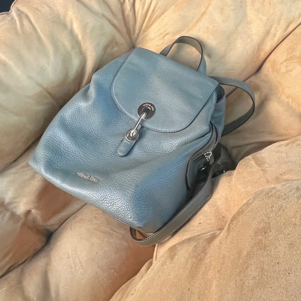 Michael Kors Sage Green Leather Raven Backpack - Picture 5 of 6